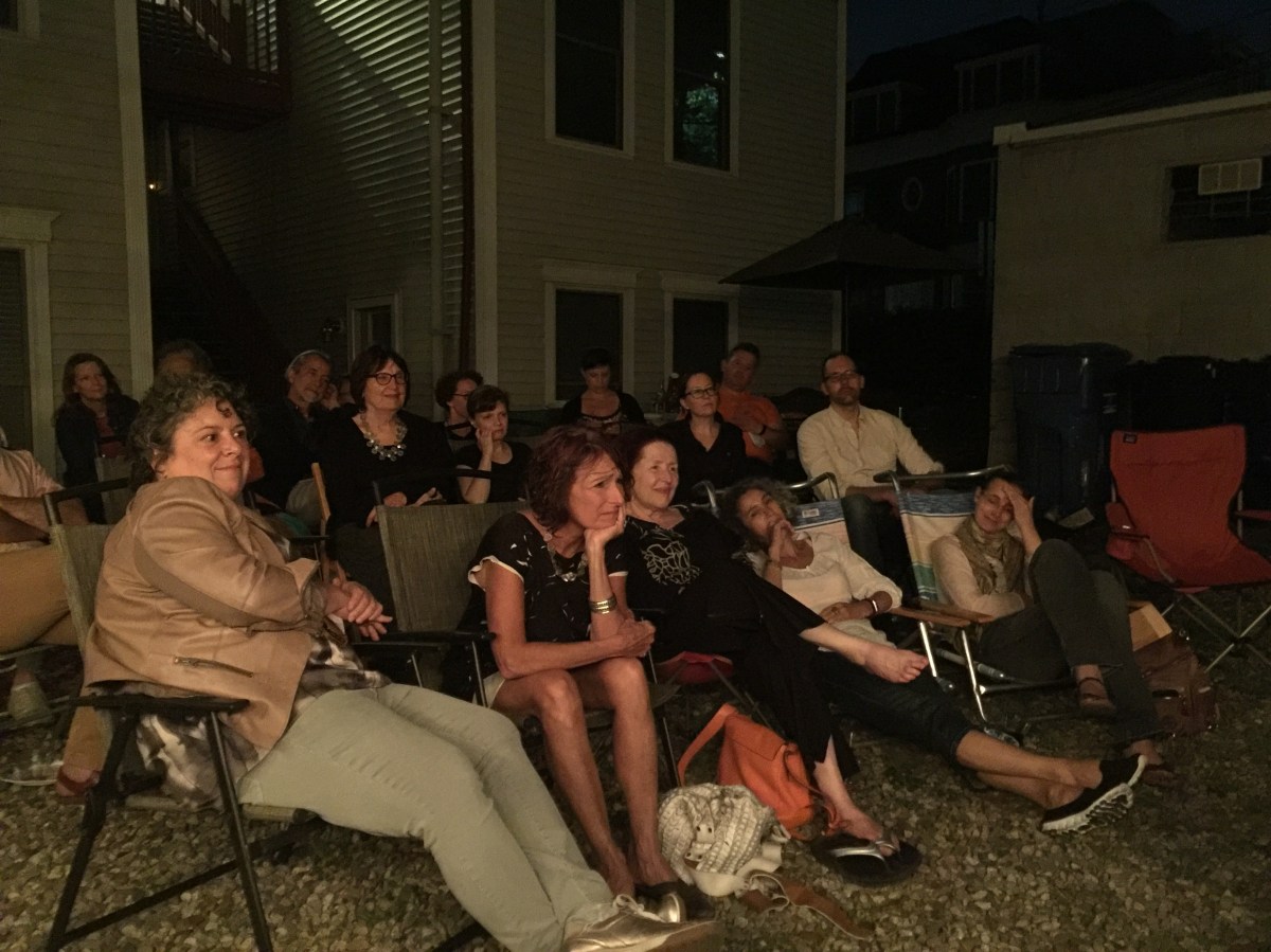 The supportive audience at the reading