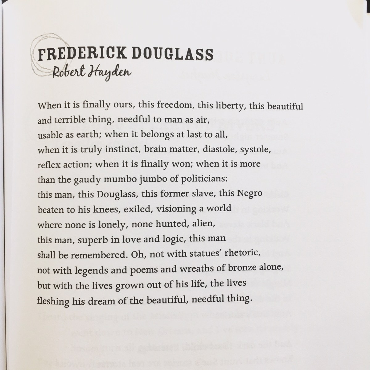 When it is finally ours, this freedom, this liberty, this beautiful / and terrible thing, needful to man as air
