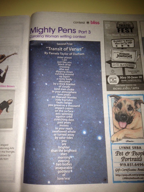 Transit of Venus poem by Pamela Taylor